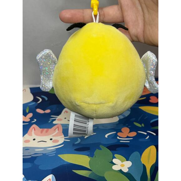 Squishmallows Sunny The Bumble Bee Clip On Keychain Plush Stuffed Toy Doll - Picture 4 of 7